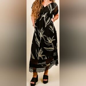 Tanoa Maxi Dress With Knitted Sleeves